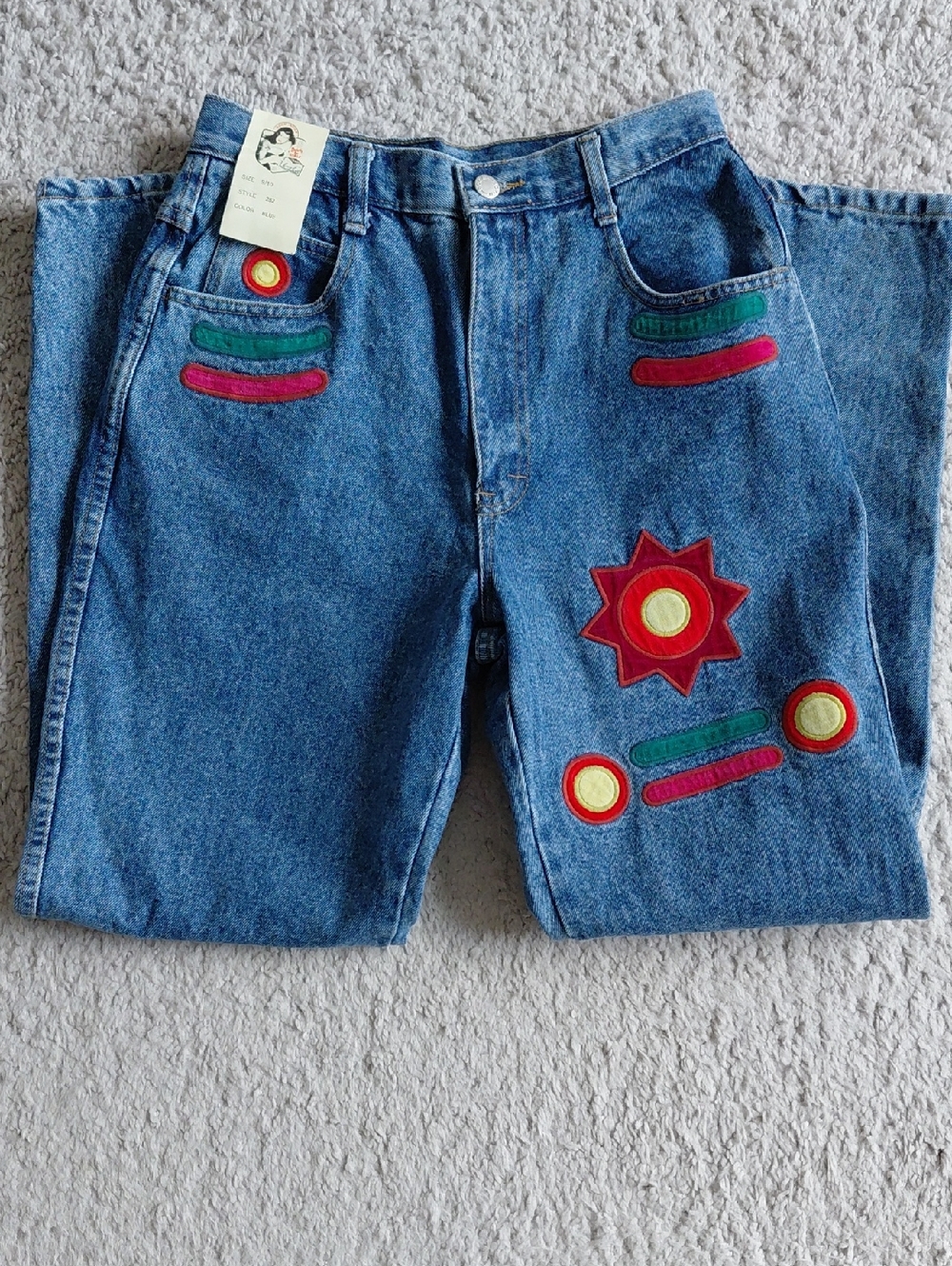 Boom Boom Embroidered Patch Jeans